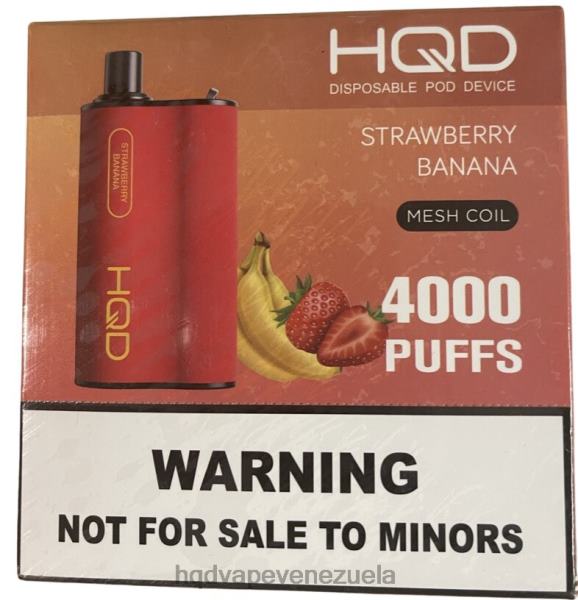 HQD Disposable Vape - HQD BOX 4000 bocanadas 8X2LD70 Fresa plátano