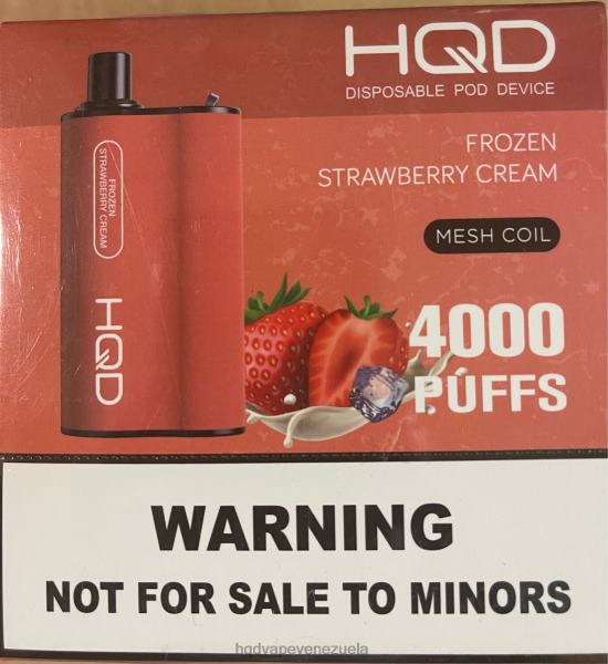 HQD Disposable Vape - HQD BOX 4000 bocanadas 8X2LD80 crema de fresa congelada