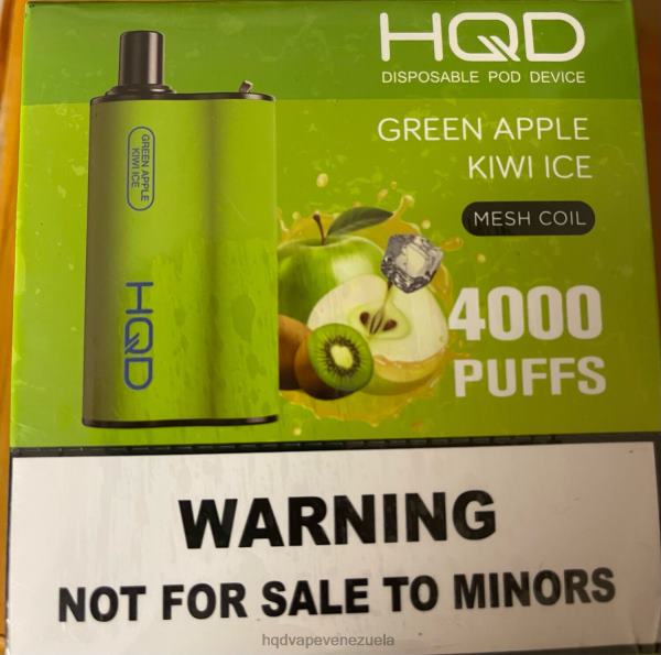 HQD Vape Caracas - HQD BOX 4000 bocanadas 8X2LD82 hielo de kiwi y manzana verde