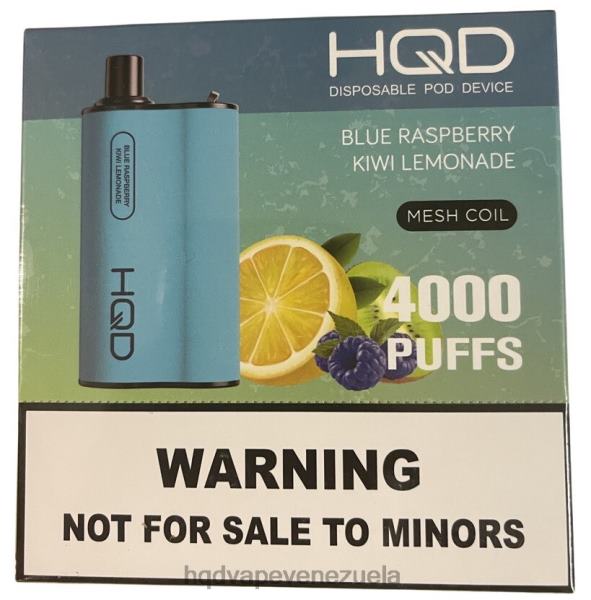 HQD Vape Precio - HQD BOX 4000 bocanadas 8X2LD85 limonada de kiwi, frambuesa y arándanos