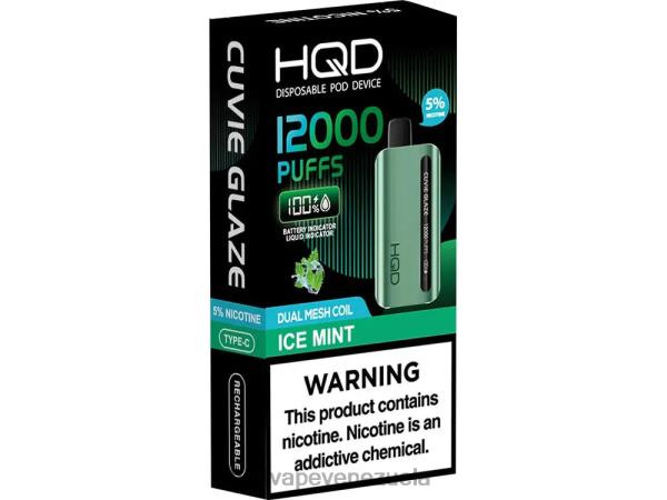 HQD Disposable Vape - HQD CUVIE GLAZE vaporizador desechable 12000 8X2LD200 menta helada