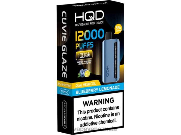 HQD Vape Caracas - HQD CUVIE GLAZE vaporizador desechable 12000 8X2LD142 Limonada de arándanos