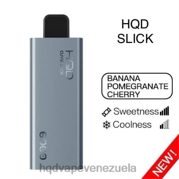 HQD Vape Caracas - HQD CUVIE SLICK 6000 bocanadas 8X2LD22 plátano resbaladizo granada cereza