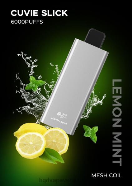 HQD Vape Precio - HQD CUVIE SLICK 6000 bocanadas 8X2LD35 menta limón resbaladiza