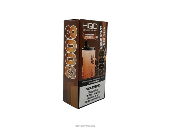 HQD Vape Review - HQD CUVIE MARS desechable 8X2LD158 helado de café colombiano