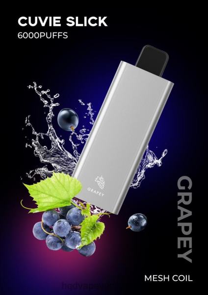 HQD Vape Sabores - HQD CUVIE SLICK 6000 bocanadas 8X2LD36 uva resbaladiza