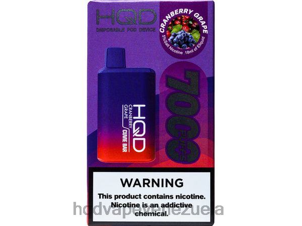 HQD Vape Venezuela - HQD CUVIE BAR desechable 8X2LD161 uva de arándano