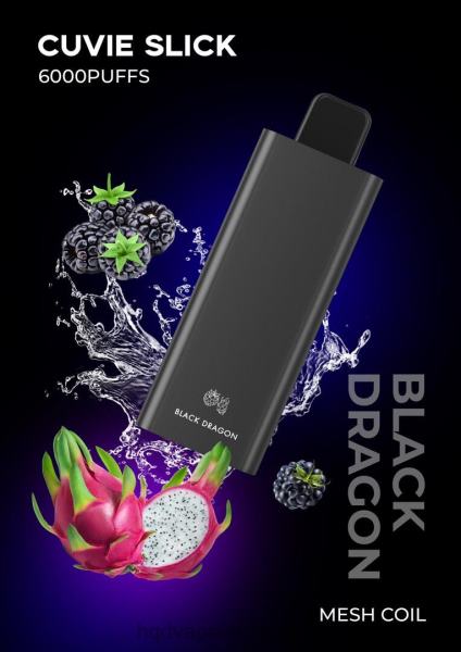 HQD Vape Venezuela - HQD CUVIE SLICK 6000 bocanadas 8X2LD31 dragón negro resbaladizo