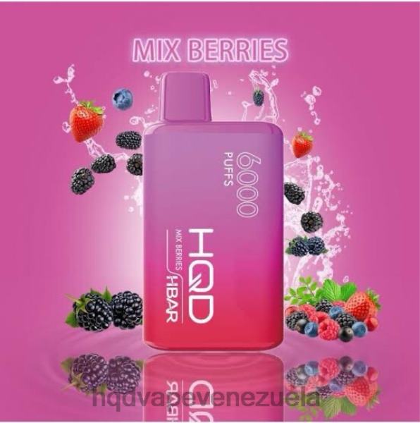 HQD Disposable Vape - HQD HBAR 6000 bocanadas 8X2LD50 bayas congeladas