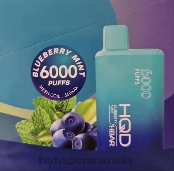 HQD Vape Venezuela - HQD HBAR 6000 bocanadas 8X2LD51 menta de arándanos