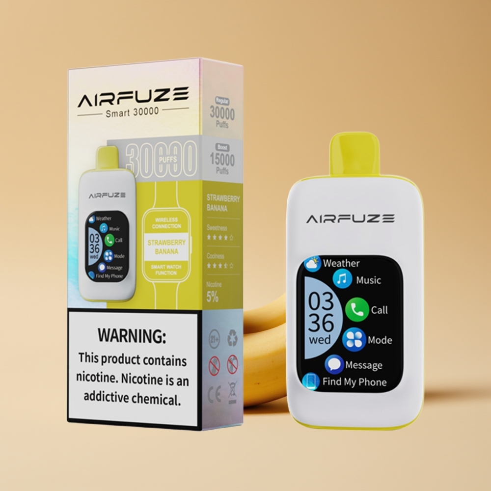 AirFuze Smart 30000 Puffs Fresa Plátano Pantalla Táctil
