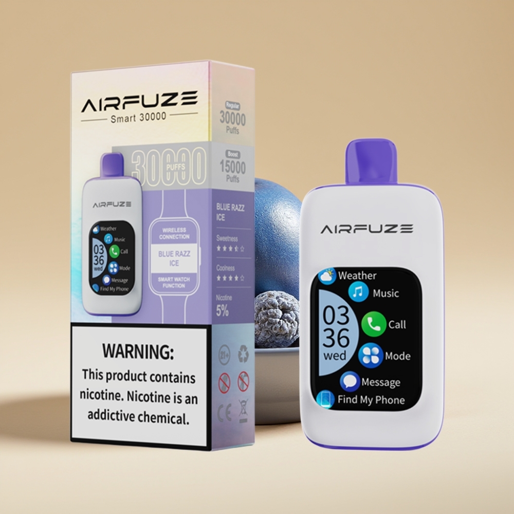 AirFuze Smart 30000 Puffs TFT Táctil Frambuesa Azul Hielo