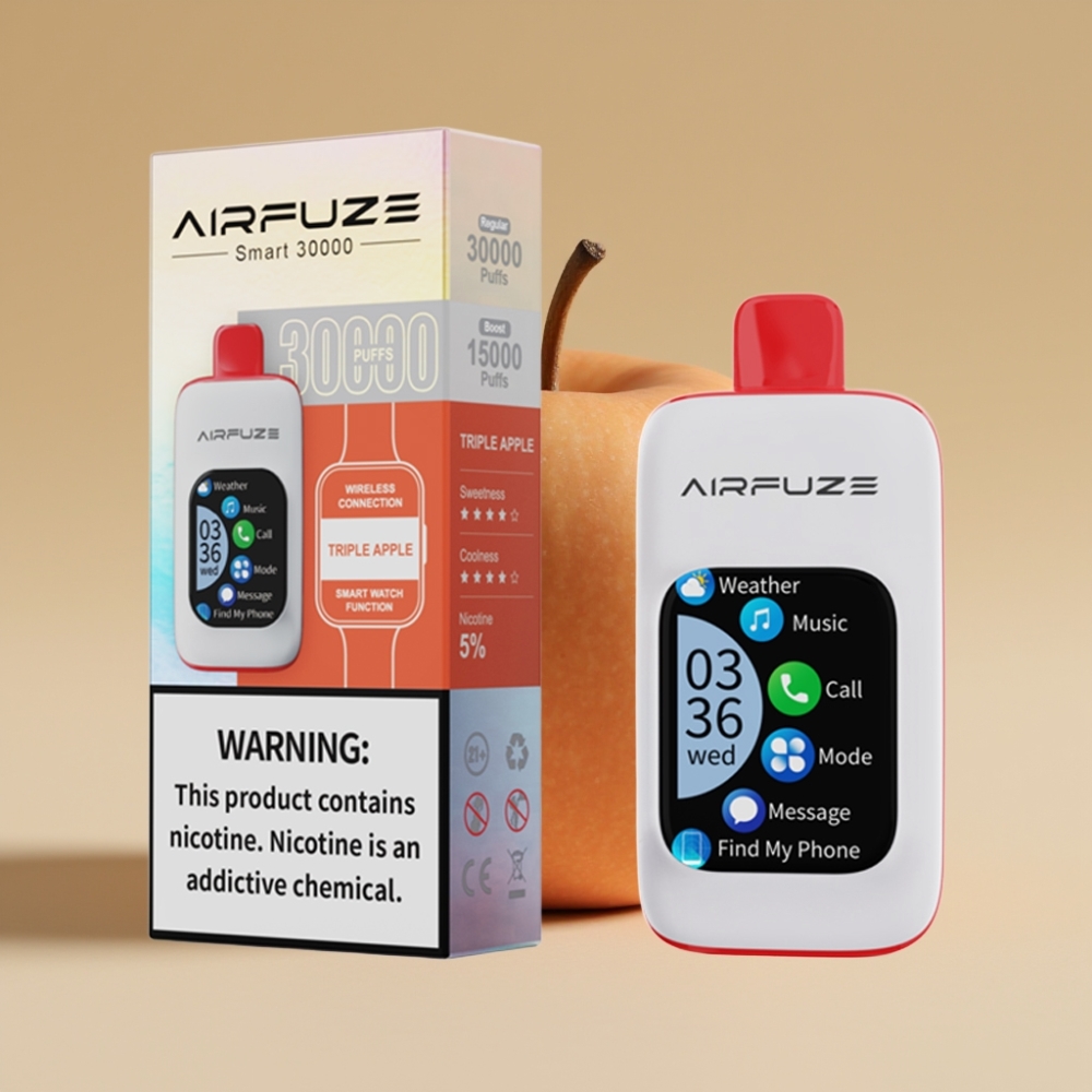 AirFuze Smart 30000 Puffs Triple Manzana Tipo-C 900mAh