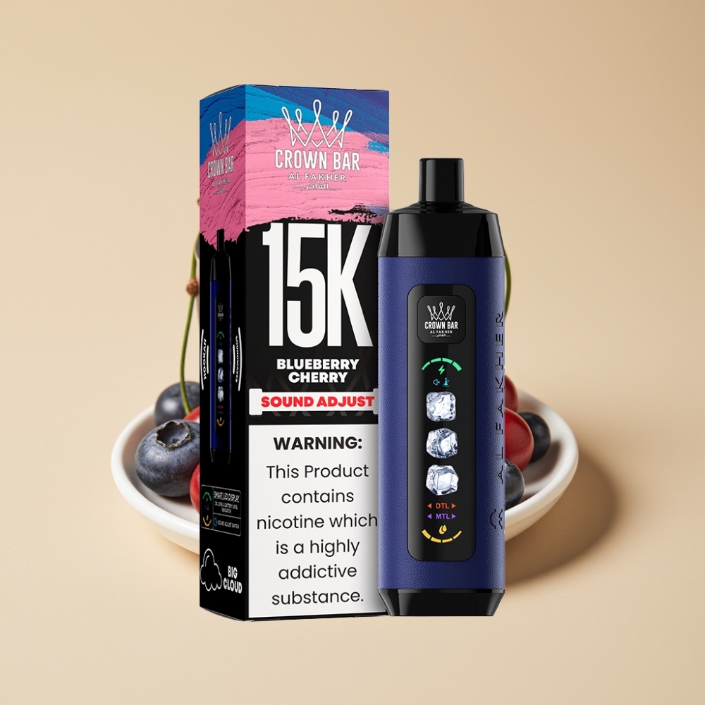 Al Fakher 15k Ajuste Nubes Desechable 15000 Puffs Arándano Cereza LED