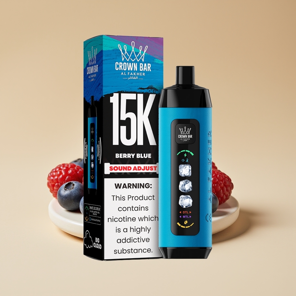 Al Fakher 15k Ice Adjust Clouds Disposable 15000 Puffs 22ml Baya Azul