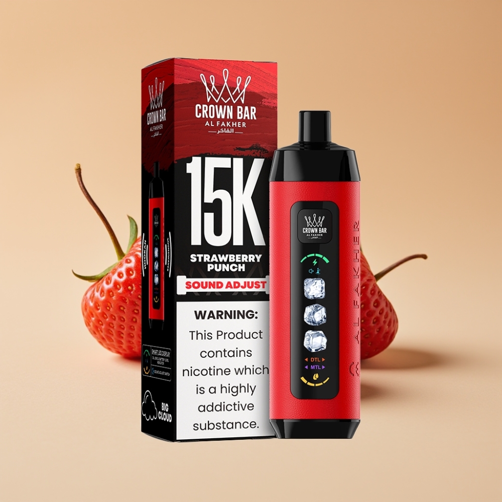 Al Fakher 15k Ice Adjust Clouds Disposable 15000 Puffs 22ml Fresa Golpe