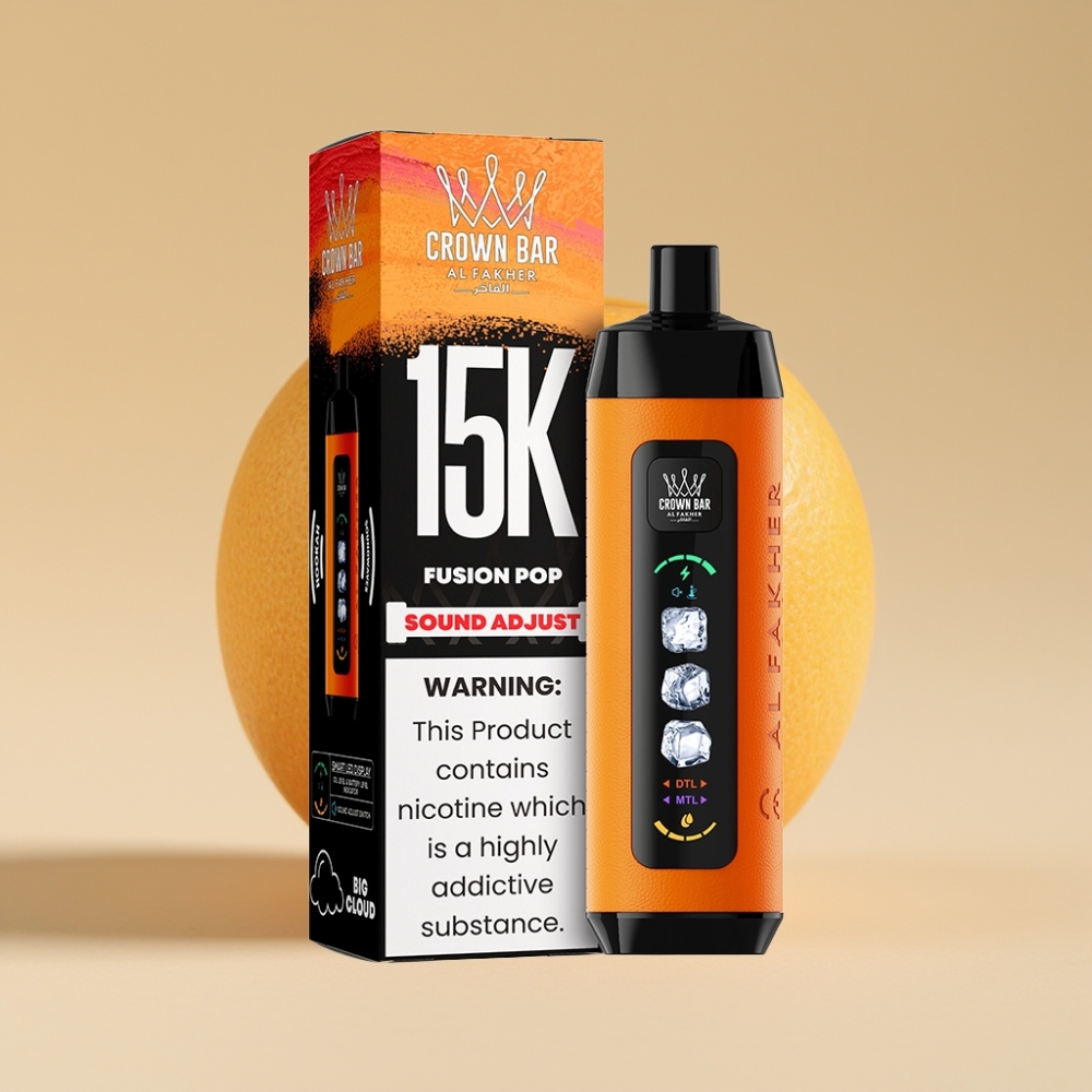 Al Fakher 15k Ice Adjust Clouds Disposable Device 15000 Puffs Pantalla LED Fusión Pop