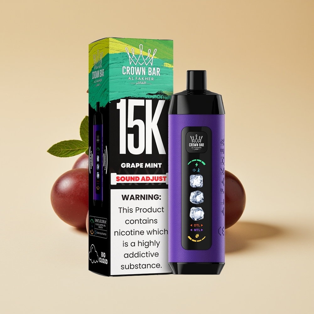 Al Fakher 15k Ice Adjust Clouds Disposable Device 15000 Puffs Uva Menta 22ml