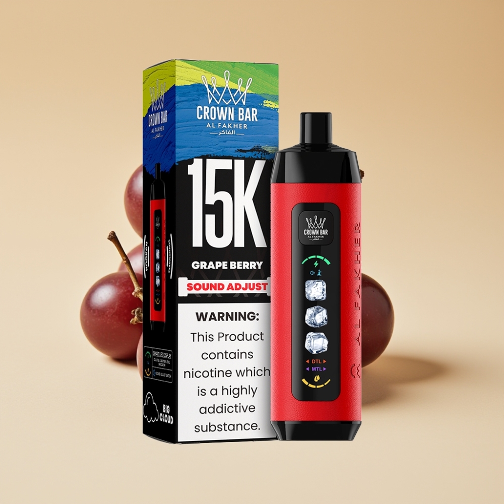 Al Fakher 15k Ice Adjust Clouds Dispositivo Desechable 15000 Puffs Uva y Baya
