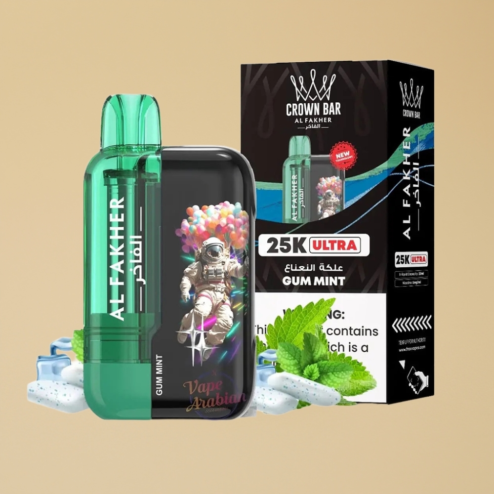 Al Fakher Crown Bar Ultra 25K 22ml Chicle Menta