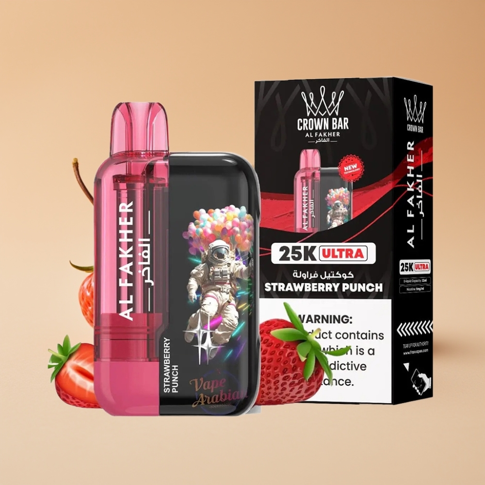 Al Fakher Crown Bar Ultra 25K 22ml Golpe de Fresa