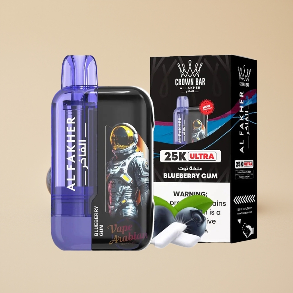 Al Fakher Crown Bar Ultra 25K Chicle de Arándano LED