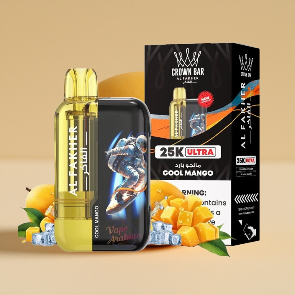 Al Fakher Crown Bar Ultra 25K Disposable Vape 22ml Mango Frío