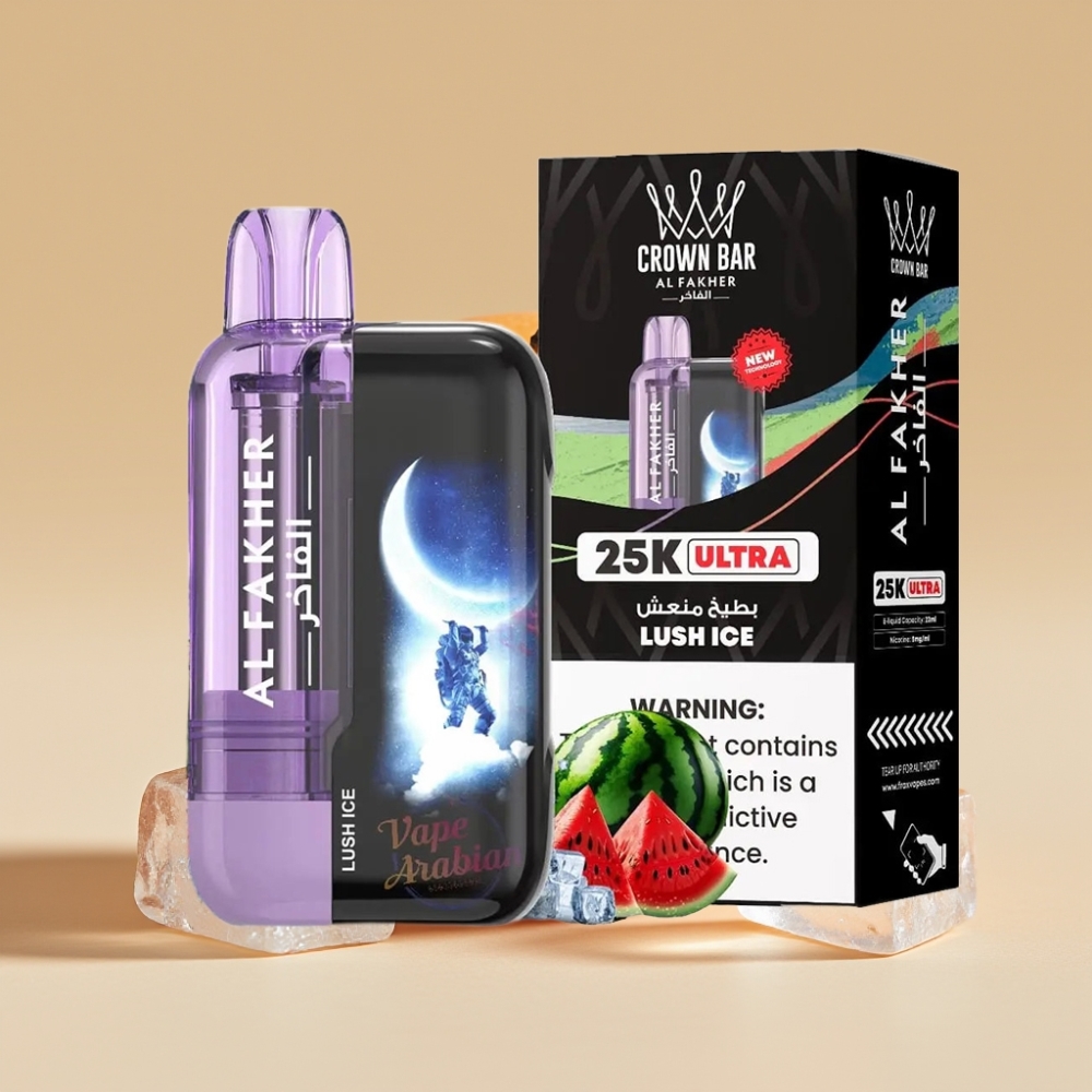Al Fakher Crown Bar Ultra 25K Hielo Exuberante Pantalla LED