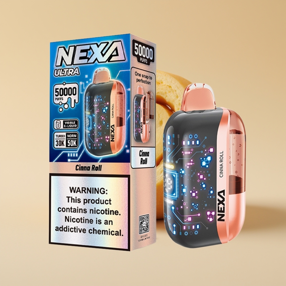 NEXA Ultra 50K 50000 Puffs Canela Rollo Pantalla Curva 3D