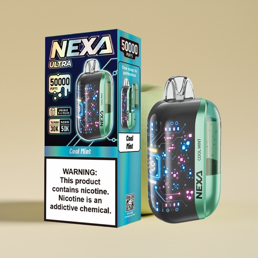 NEXA Ultra 50K 50000 Puffs Menta Refrescante Pantalla Curva 3D