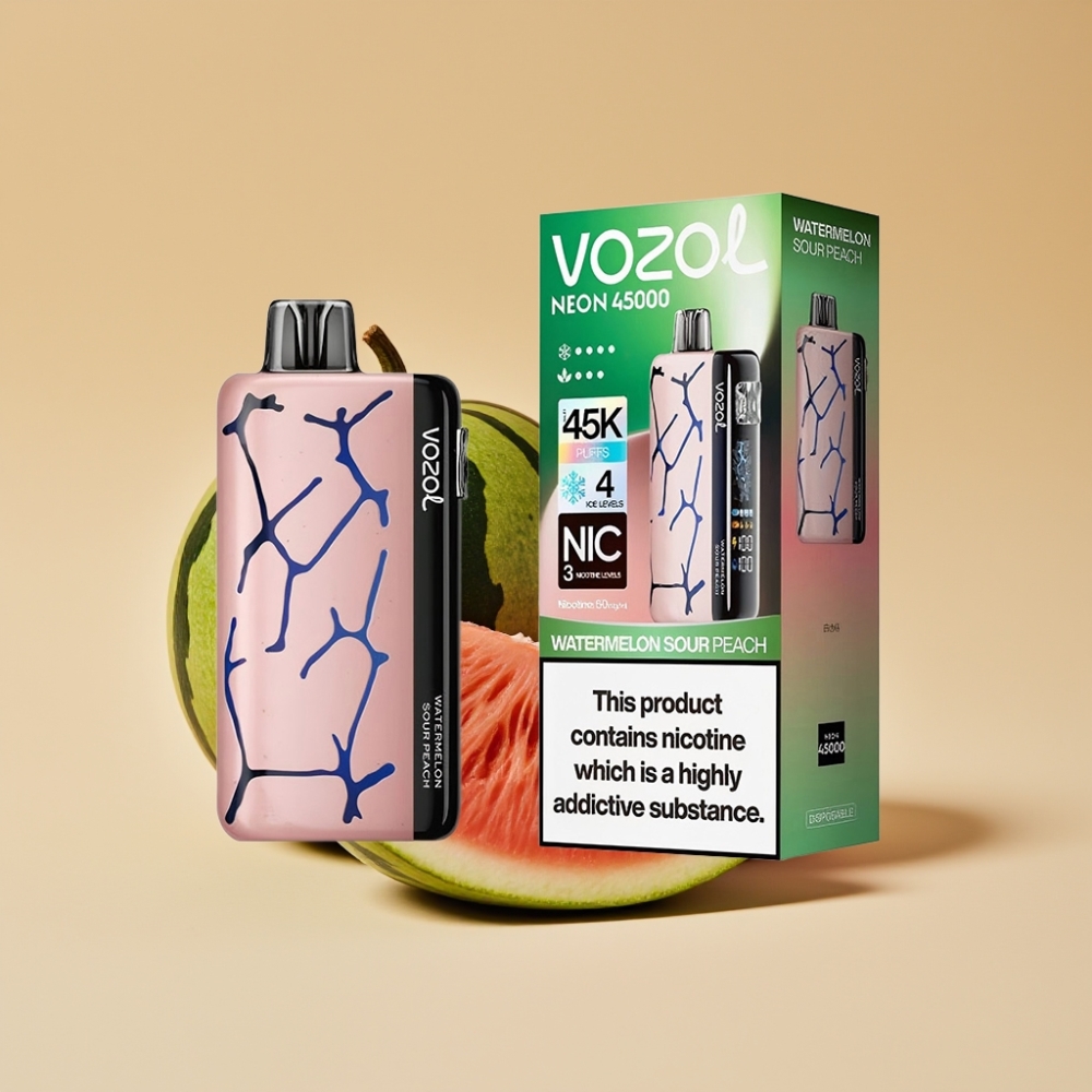 Vozol Neon 45k 45000 Puffs 20ml Sandía Melocotón Ácido