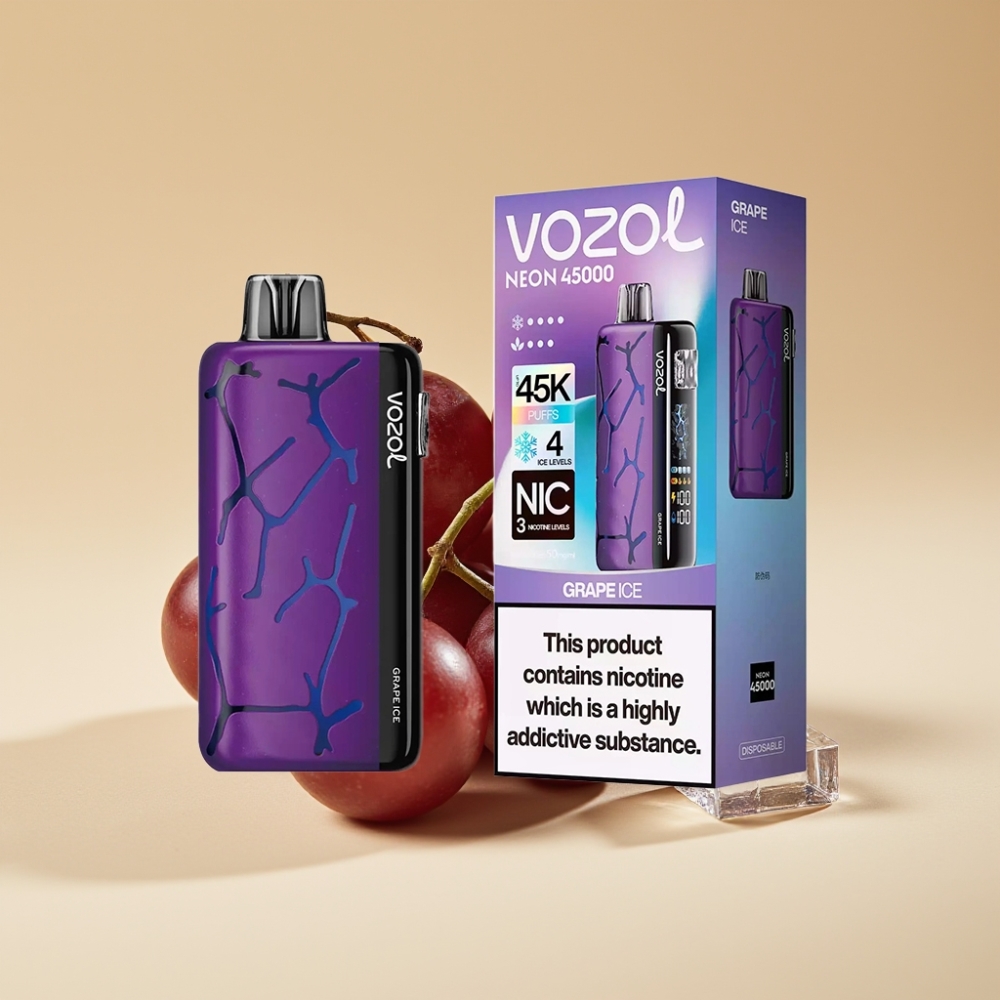 Vozol Neon 45k 45000 Puffs Helado de Uva y Bobina Mesh