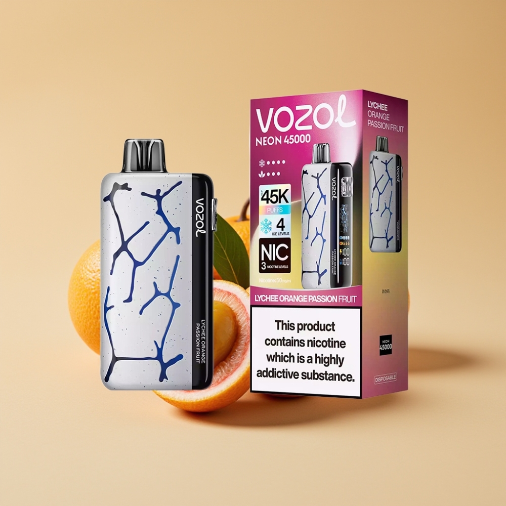 Vozol Neon 45k 45000 Puffs Lichi Naranja Maracuyá 20ml