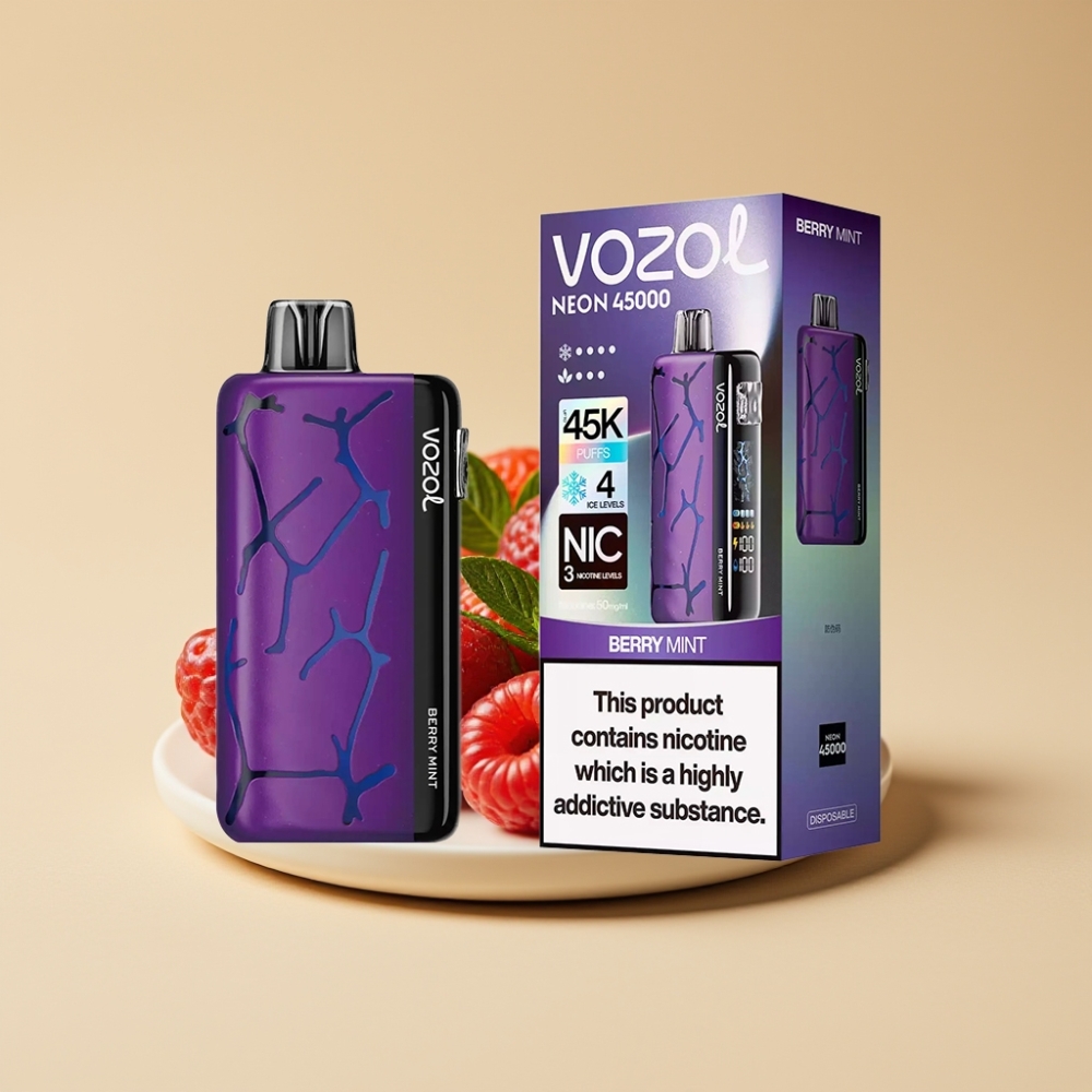 Vozol Neon 45k 45000 Puffs Menta de Baya Ajustable 4 Modos